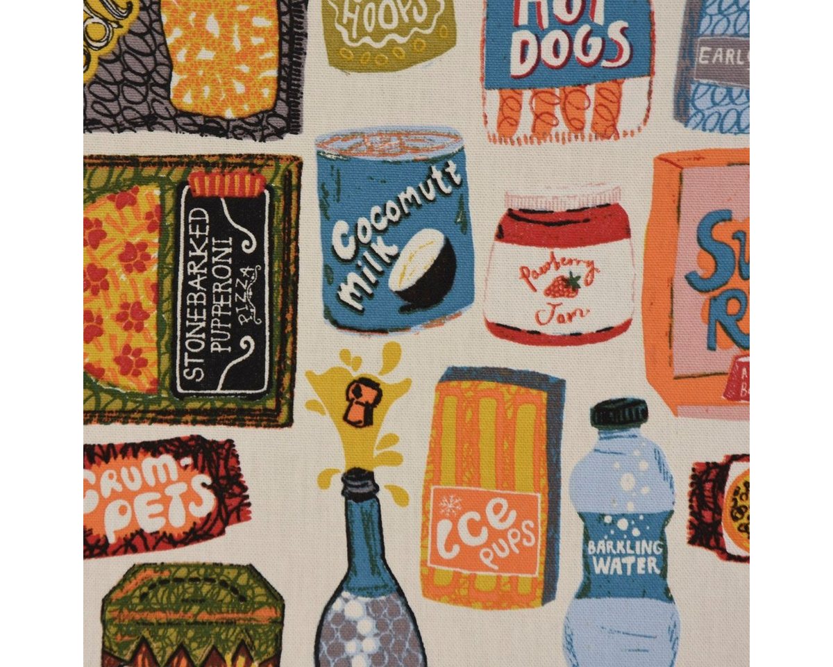 Thumbnail - Prestigious Textiles Stoff Panama Dekostoff Baumwollstoff Barket Paintbox Fast Food bunt 138cm