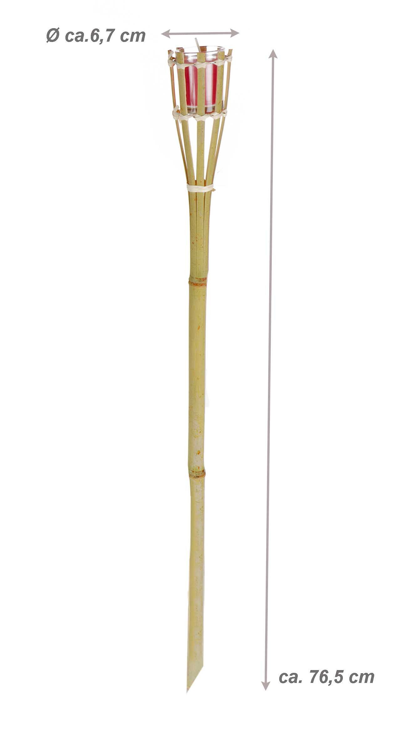 Bubble-Store Gartenfackel Bambus Gartenfackel 5er Set, Kerze mit Citronella günstig online kaufen