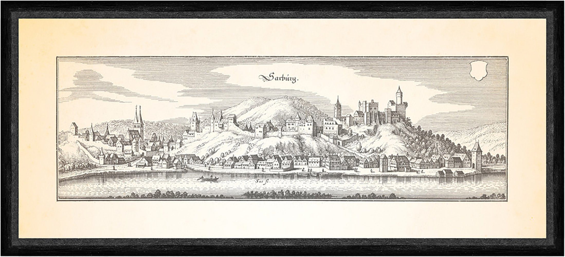 Kunstdruck Sarburg Saarburg Freudenberg Höhenburg Amtshaus St. Laurentzen Faks_Me