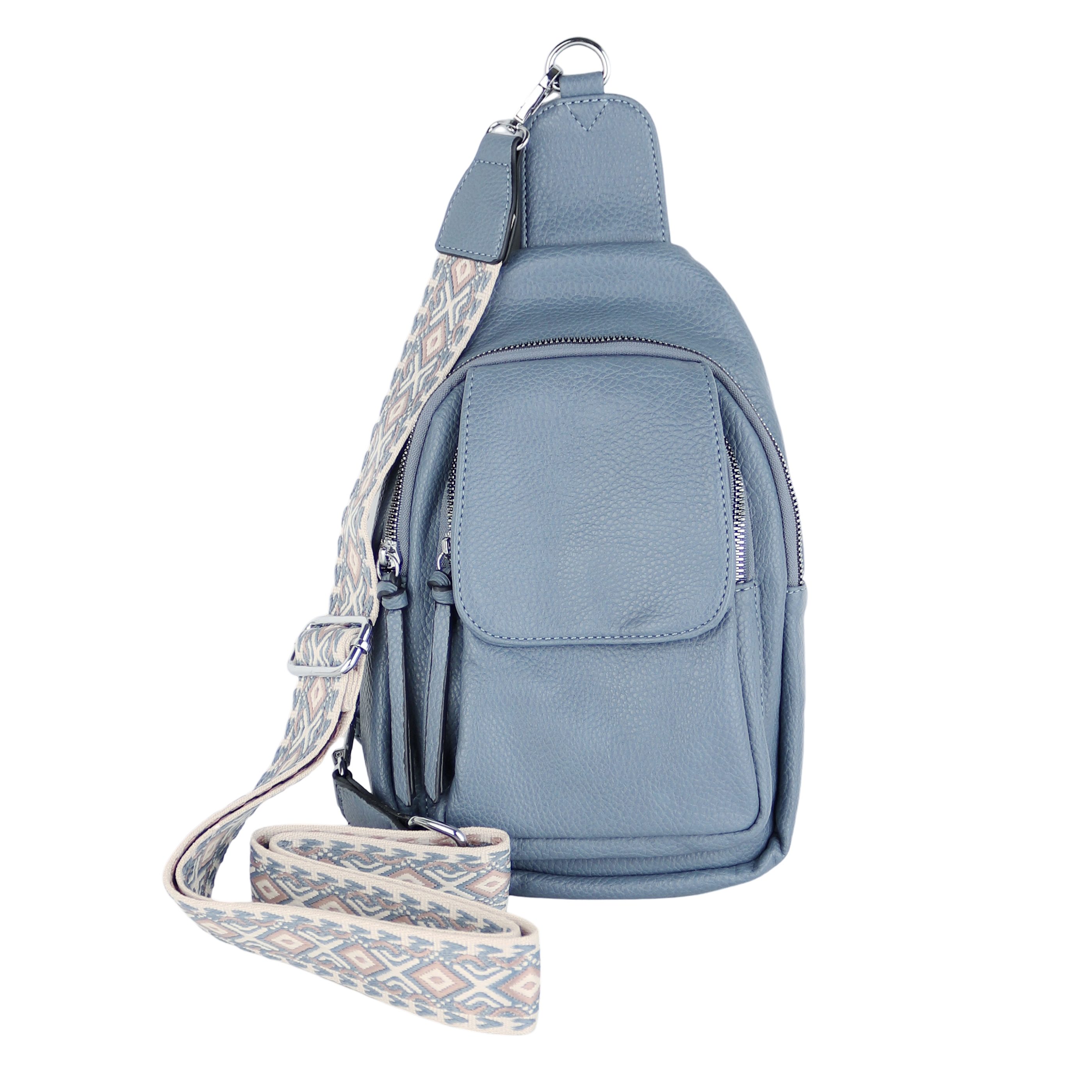 MIRROSI Umhängetasche Sling Bag,Brusttasche, Crossbody 19x28x8cm (für Ausflüge, Reisen, Wanderungen, und Partys, Mittelgroß), auch für die Verwendung als Rucksack oder Daypack geeignet