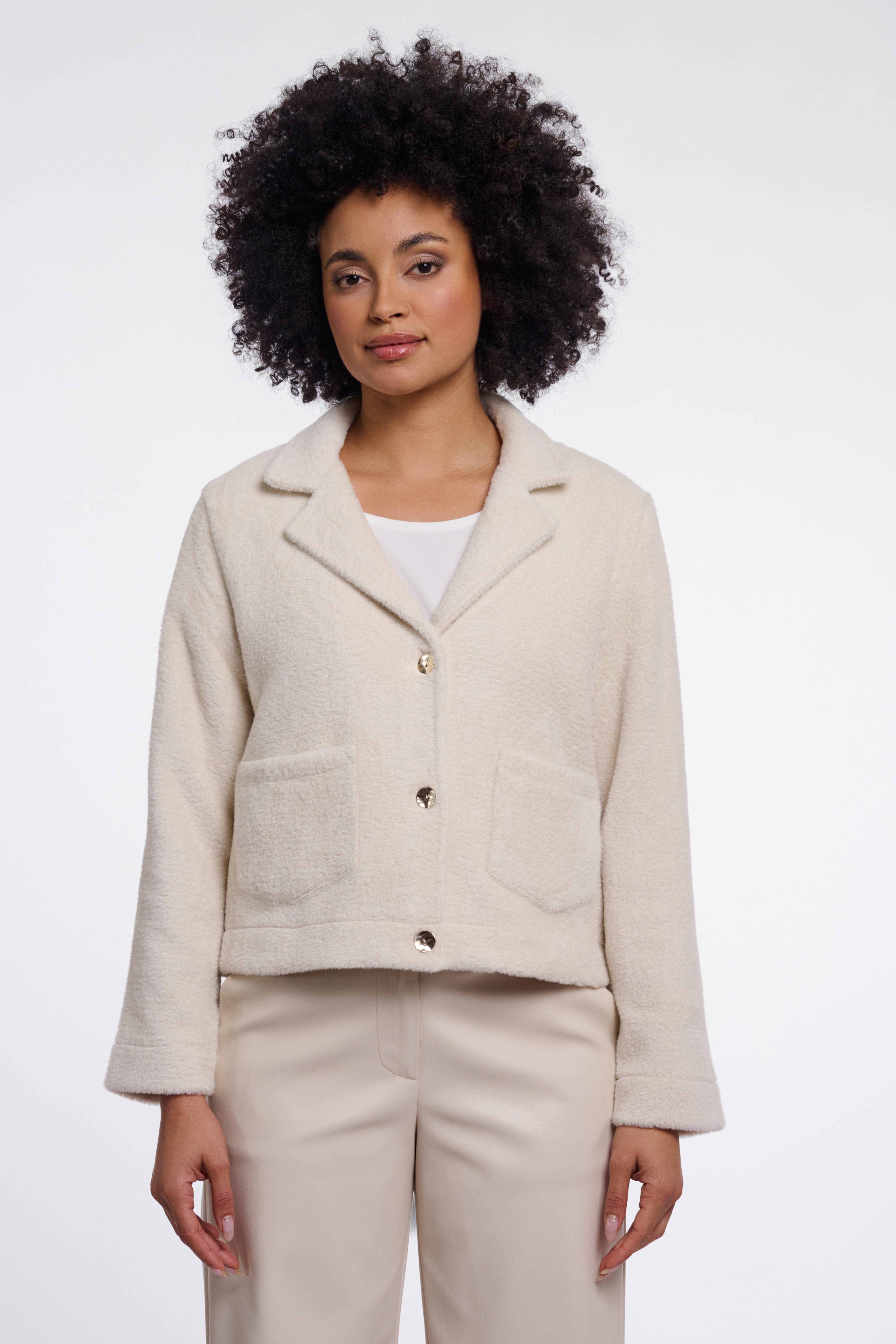 Rino & Pelle Cardigan BOBIEN mit Reverskragen und Knopfverschluss