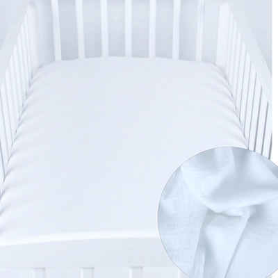 Spannbettlaken BabyLux Spannbettlaken Musselin 60x120 70x140 Baby-& Kinderbett, BabyLux, Weiß 60x120