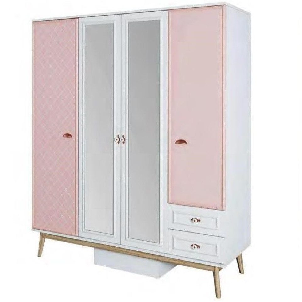 Xlmoebel Kleiderschrank Moderne Holzgarderobe in Rosa für das Jugendzimmer (1-St., Kleiderschrank) Hergestellt in Europa
