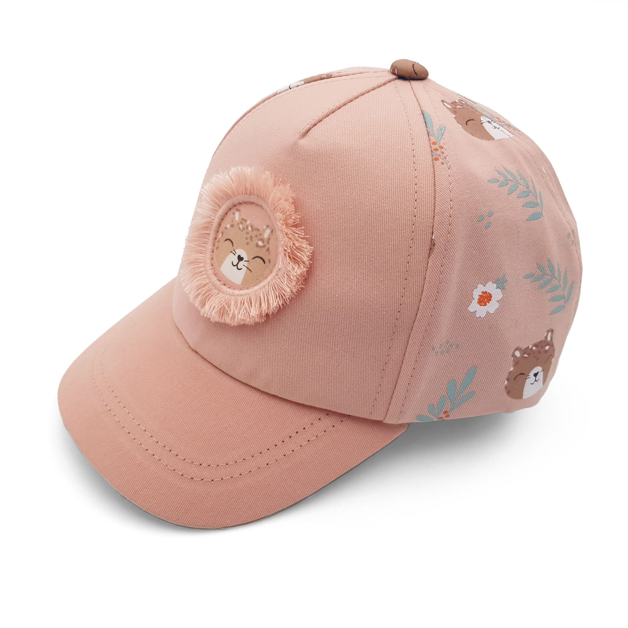 Maximo Baseball Cap (1-St) Rosa,Tiger-Motiv, Basecap, Klettverschluss, Kleinkind Mädchen