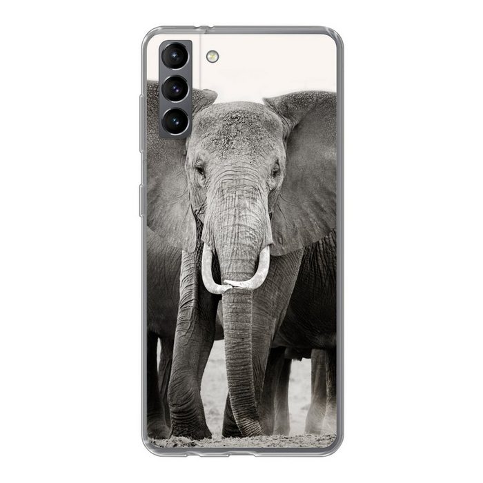 MuchoWow Handyhülle Optische Täuschung von Elefanten Phone Case Handyhülle Samsung Galaxy S21 Plus Silikon Schutzhülle