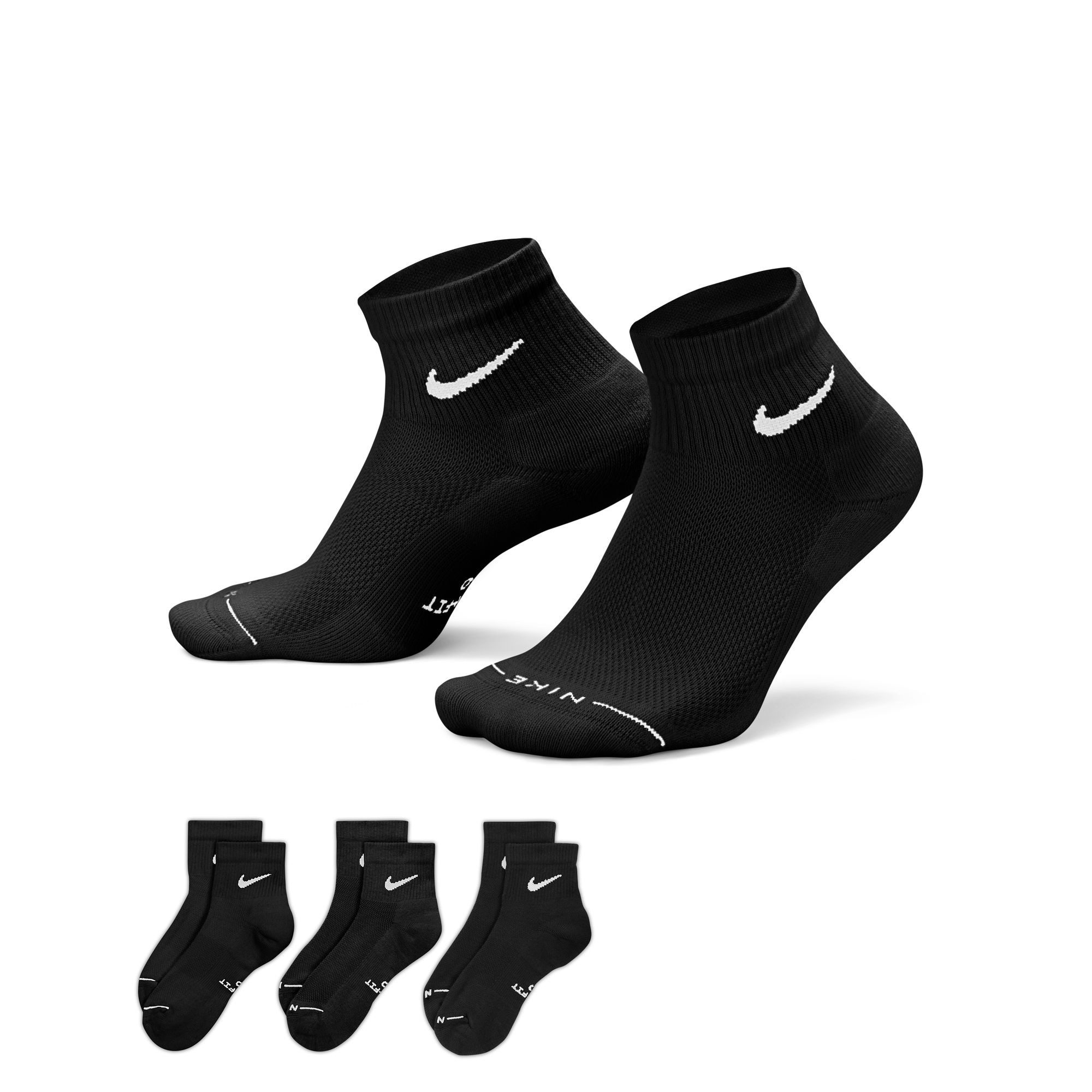 Nike Funktionssocken U NK ED ELVD ANK 3P - 144 für Erwachsene, mit sportlichem Stil