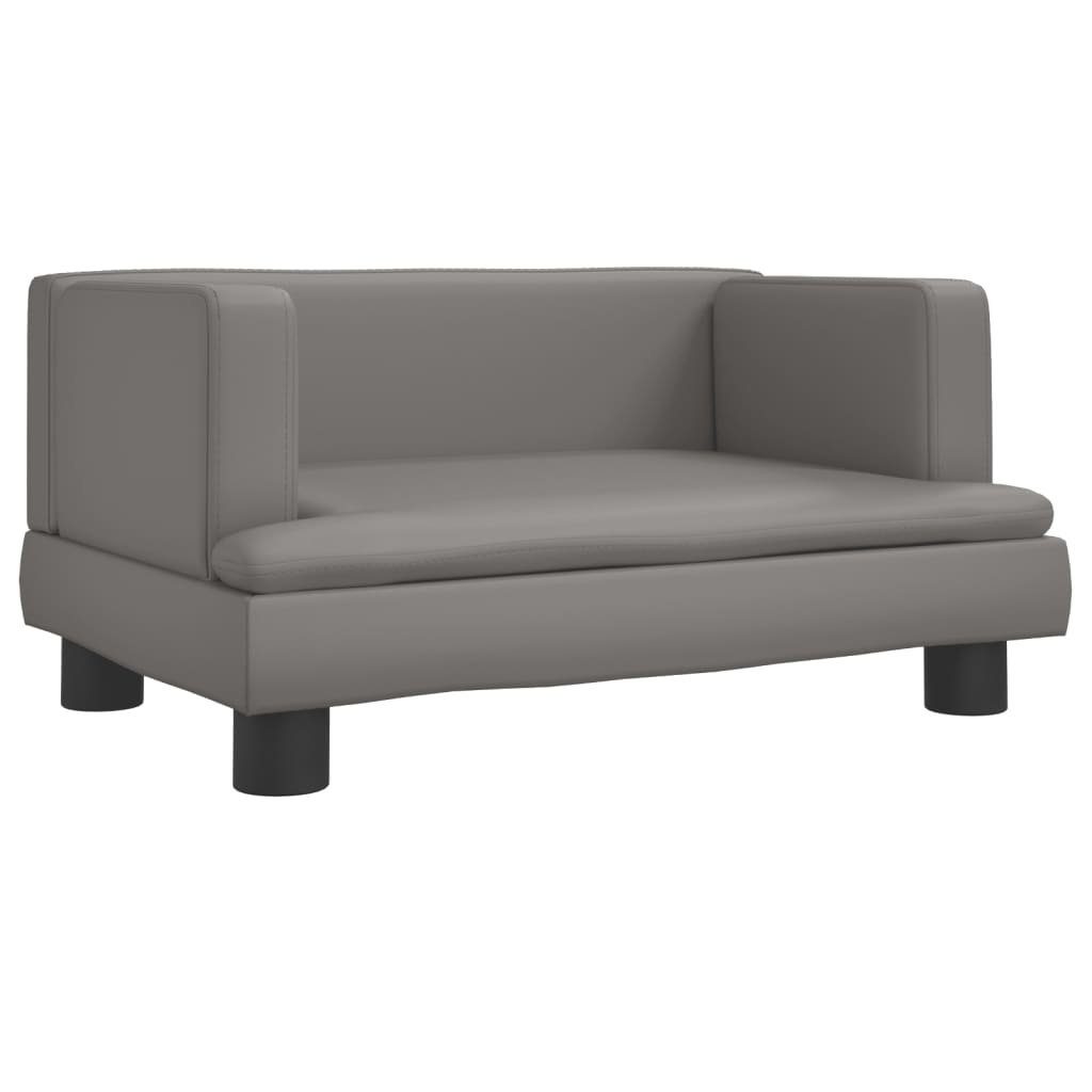 vidaXL Hundekorb 60 x 40 x 30 cm Hundebett Grau 60x40x30 cm Kunstleder Körbchen Hundeso