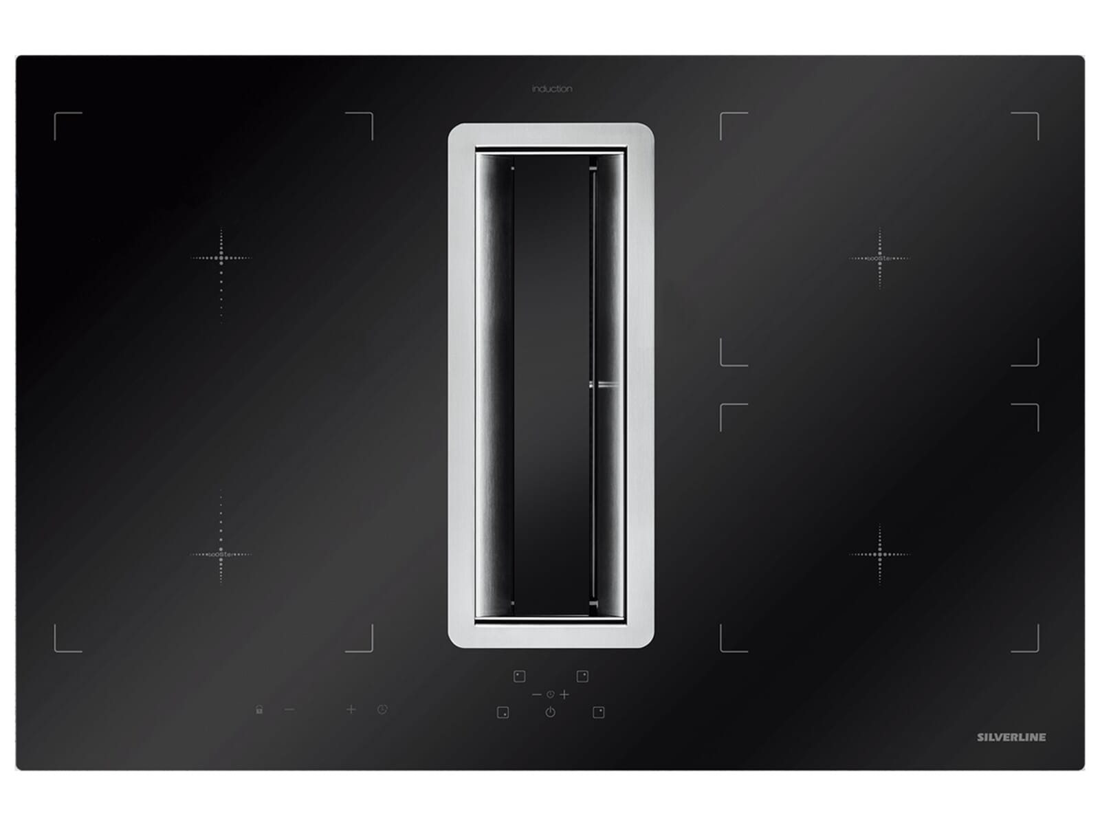 Silverline Kochfeld mit Dunstabzug FLIK854ESK, TouchControl-Bedienung