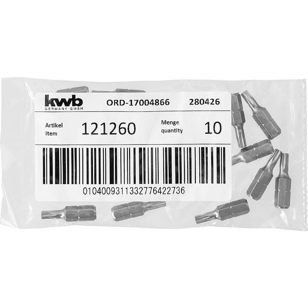 kwb Torx-Bit Bits, 25 20 T mm, STEEL INDUSTRIAL