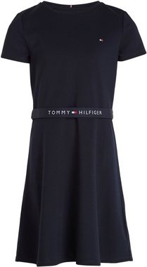Tommy Hilfiger Jerseykleid ESSENTIAL SKATER DRESS mit Markenlabel am Bund