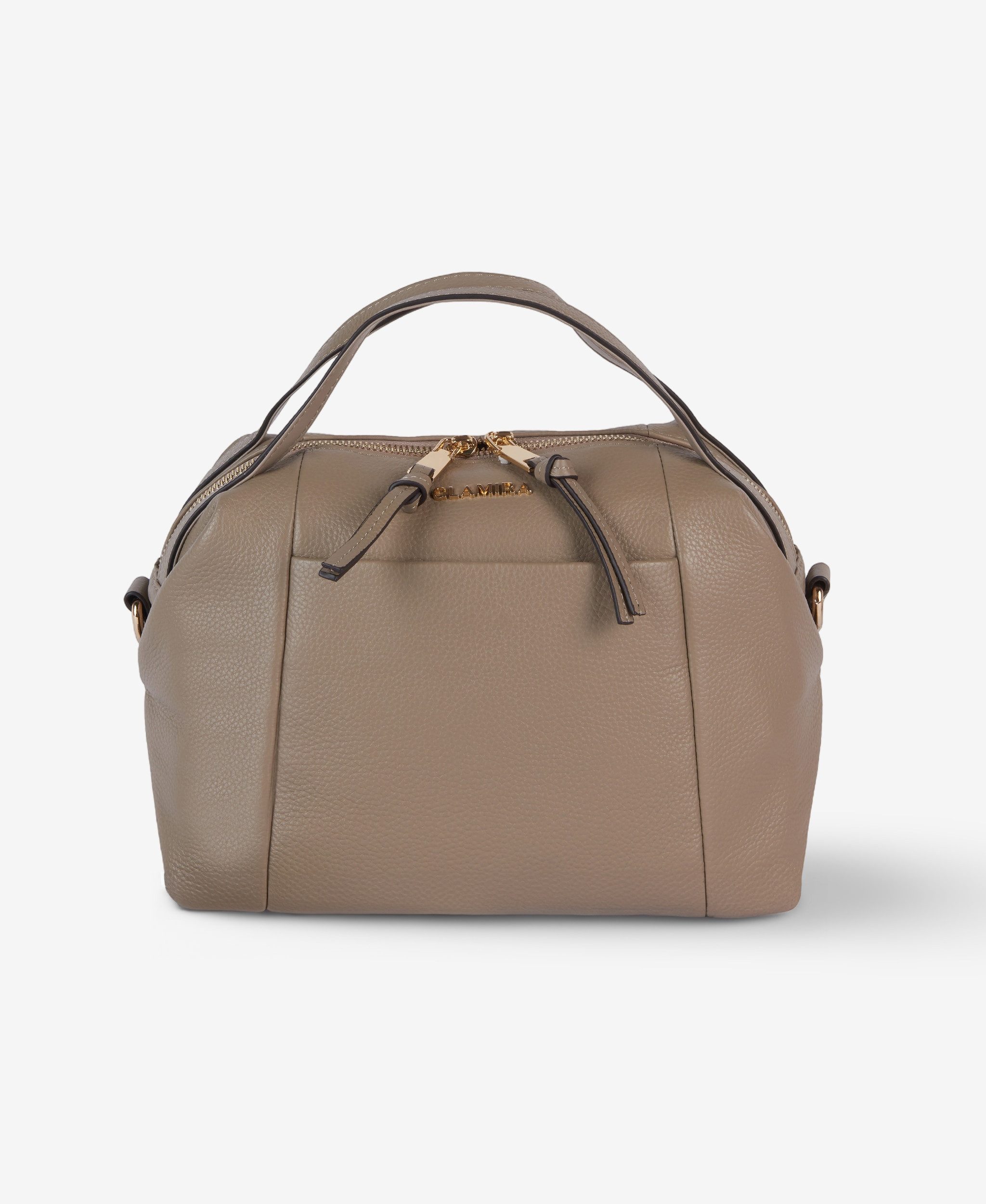 GLAMIRA Handtasche UrbanSphere Graue Henkeltasche (1-tlg), echt Leder, mit geräumigem Hauptfach