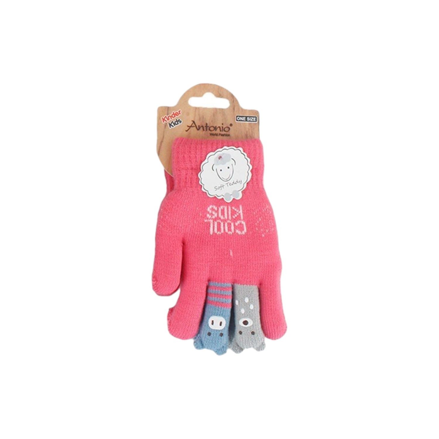 VewoTex Strickhandschuhe Kinder Winter Handschuhe » Kinderhandschuhe mit Tier Fingern (1 Paar, 2-St., 1 Paar) » Fingerhandschuhe » teilweise mit Teddyfutter