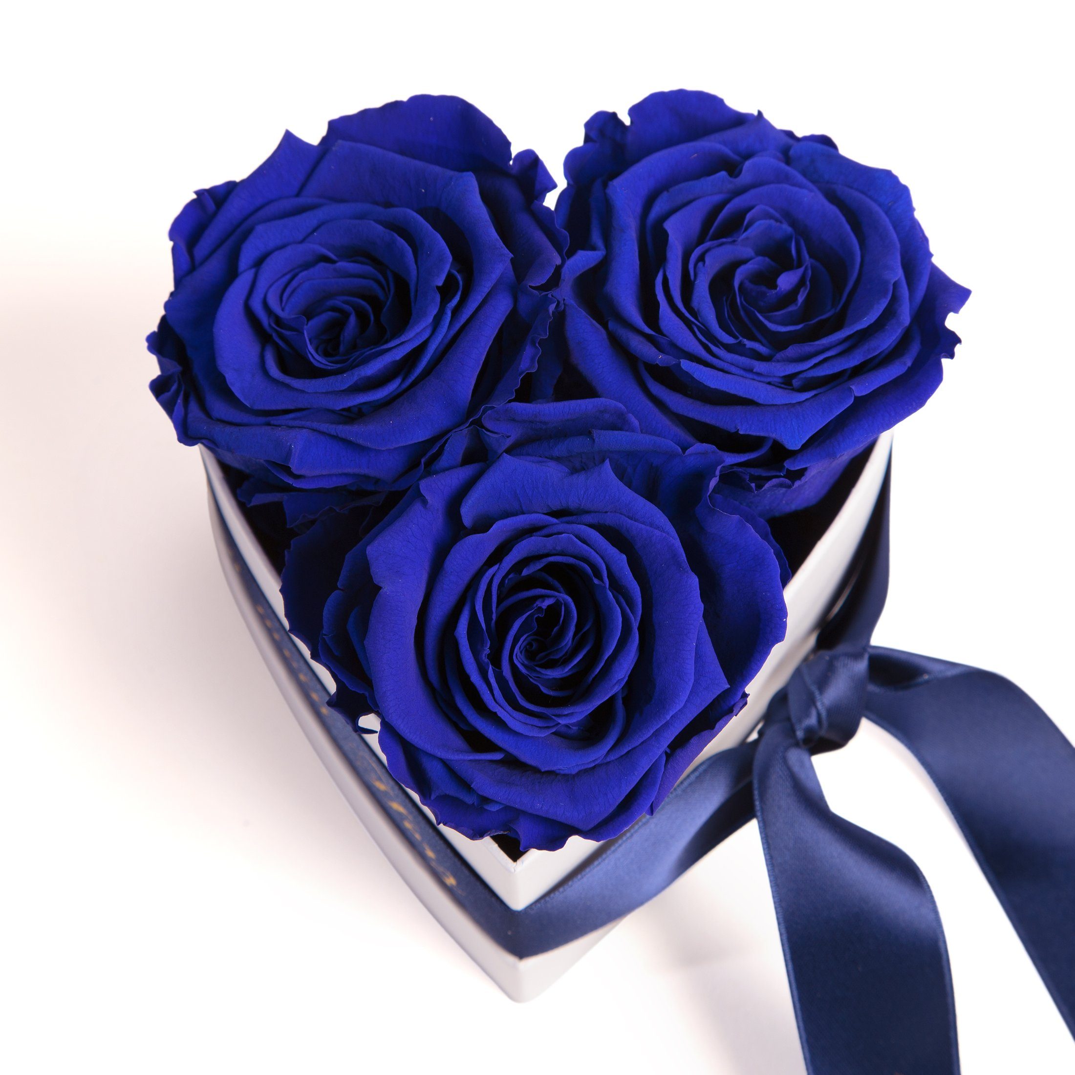 echte Blumen Geschenkbox Rosenbox Rosen bist 3 cm, Mama ROSEMARIE SCHULZ Rose, Du Kunstblume mein Geschenk 3 haltbar Herz Heidelberg, Jahre blau Höhe Infinity 10