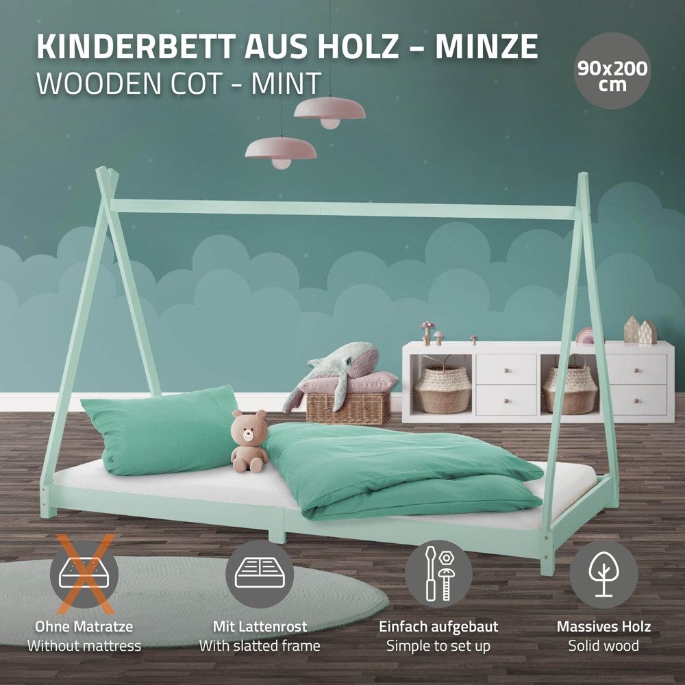 ML-DESIGN Spielbett Hausbett Tipi Zeltbett inkl. günstig online kaufen