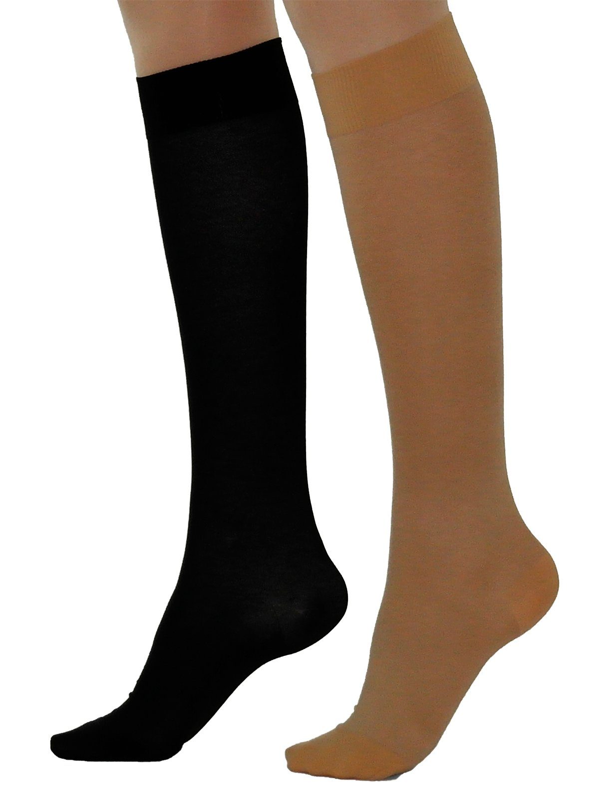 Bas Bleu Strumpfhose Kompressionsstrümpfe Stütz Kniestrümpfe Socken Knie Strümpfe 280den 22 280 DEN Kompression Beige