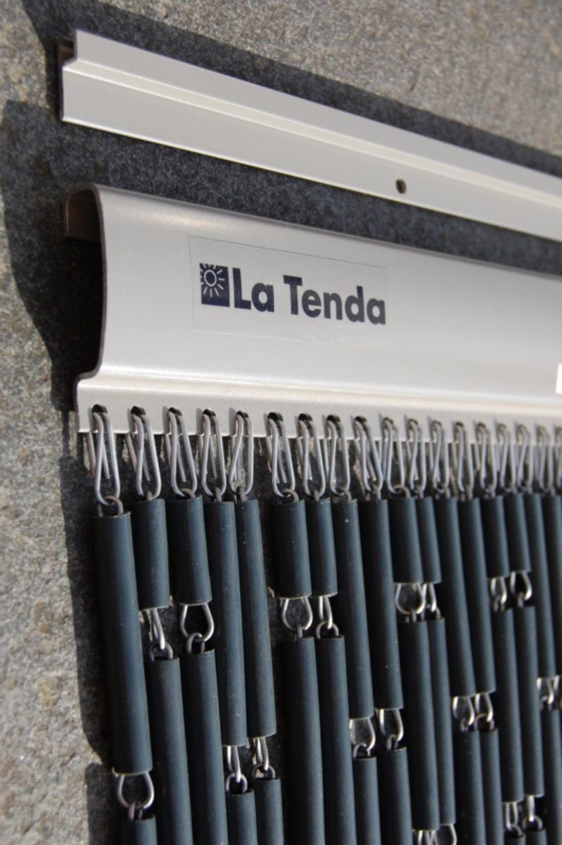 La Tenda Türvorhang CAMPOS 2 Kettenvorhang anthrazit, Hakenaufhängung, halbtransparent, 90 x 210 cm, Polyethylen - Breite individuell kürzbar