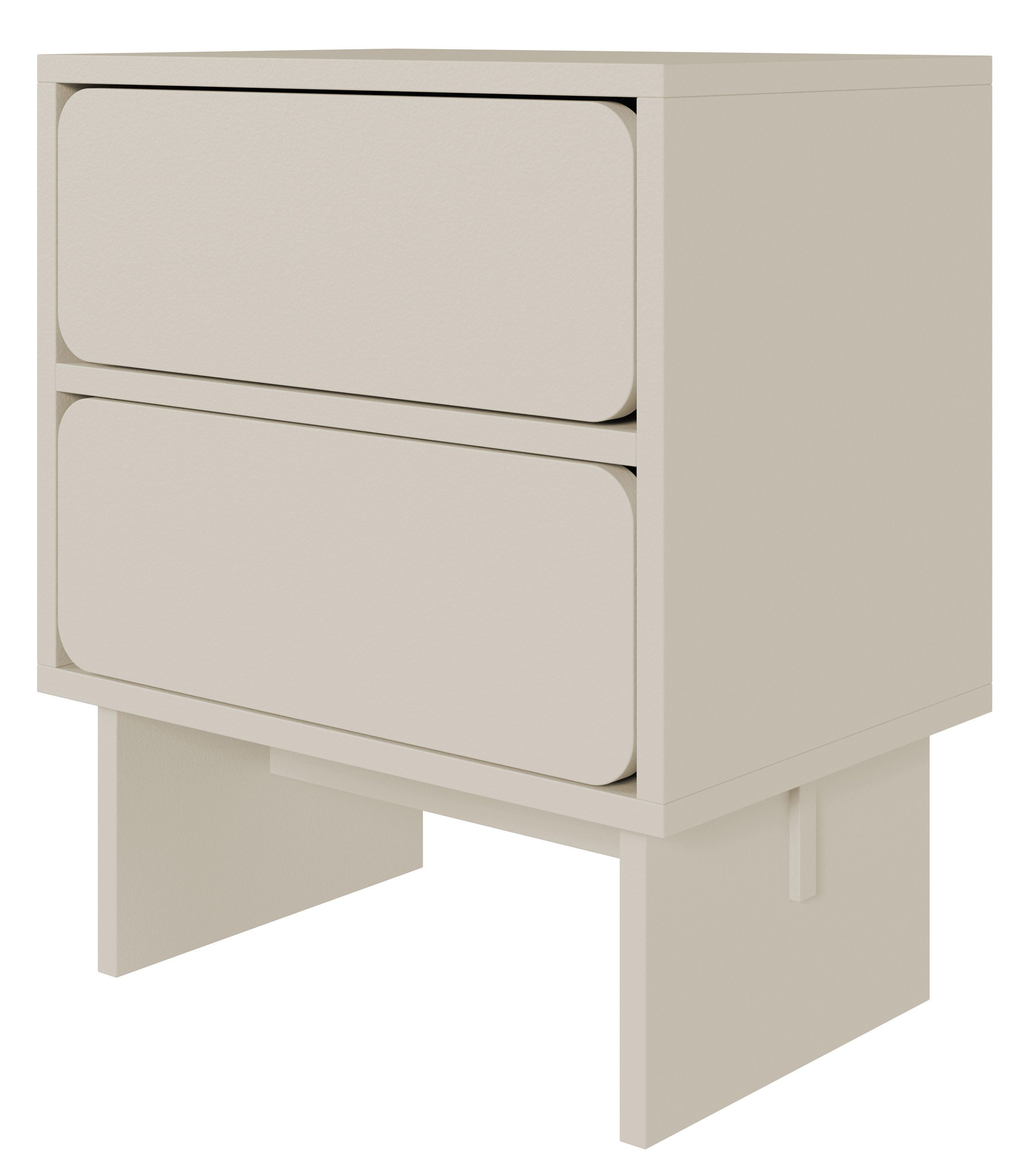 Selsey Nachttisch WUWU, mit 2 Schubladen, Greige, 50 cm günstig online kaufen