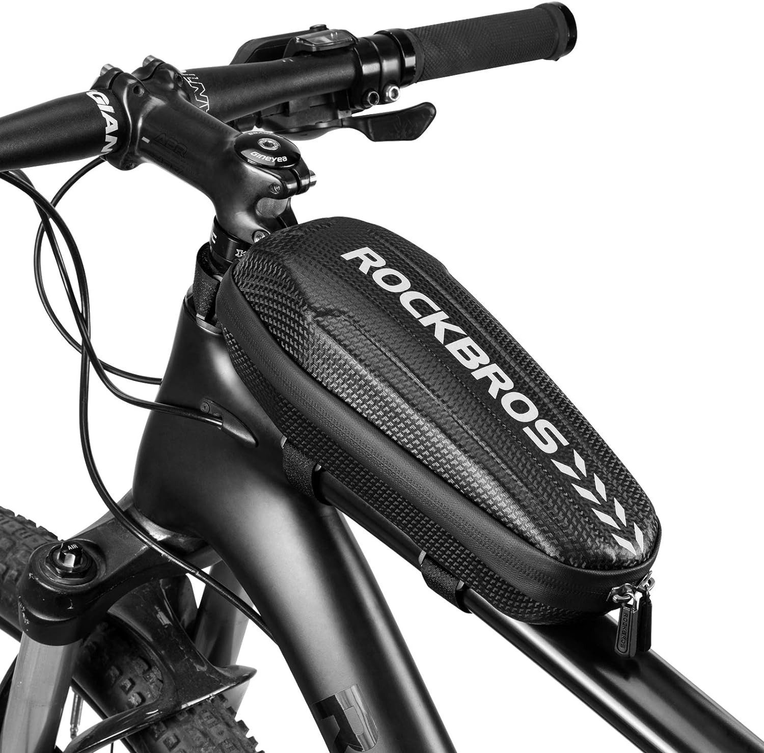 ROCKBROS Rahmentasche Wasserdicht Oberrohrtasche (für MTB Rennrad Faltrad, 1-tlg., Schwarz), L 1,5L / M 1,1L