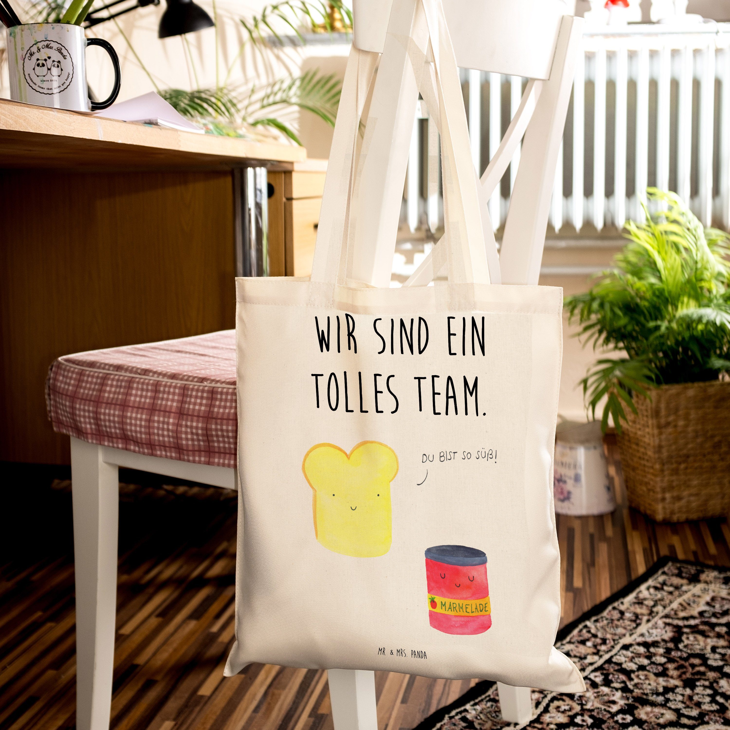 Mr. & Mrs. Panda Tragetasche Toast & Marmelade Transparent Geschenk