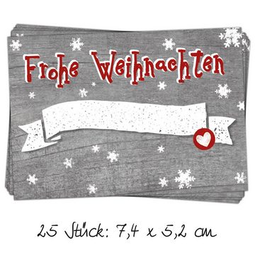 Logbuch-Verlag Aufkleber SET 3 x 25 Stück weihnachtliche Geschenkaufkleber, (Spar Set, 75tlg), Namensaufkleber Namensetiketten Verpackung Weihnachtsgeschenke