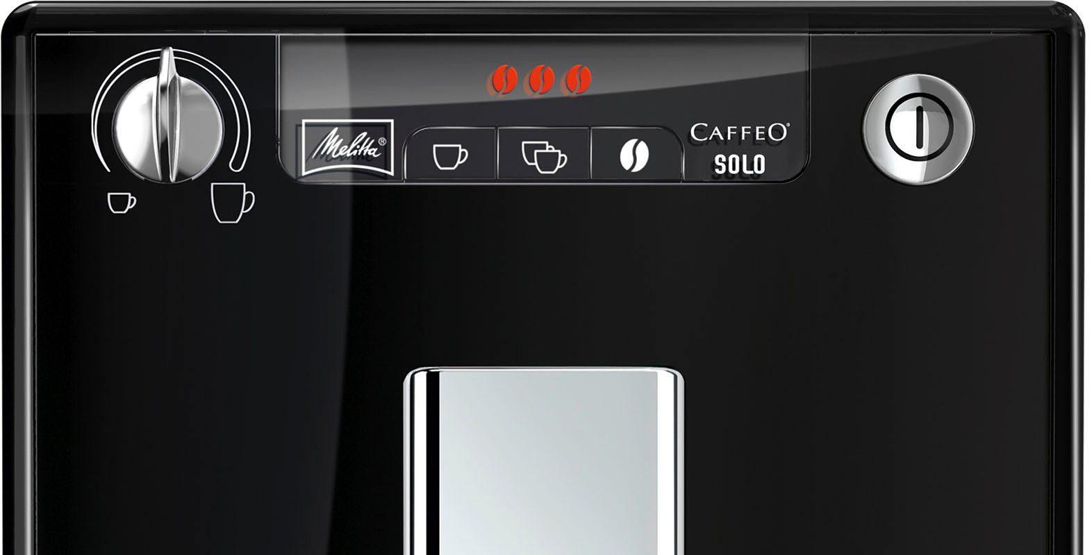 20cm Espresso, & für Perfekt Melitta nur breit Solo® Kaffeevollautomat E950-201, crème schwarz, Café