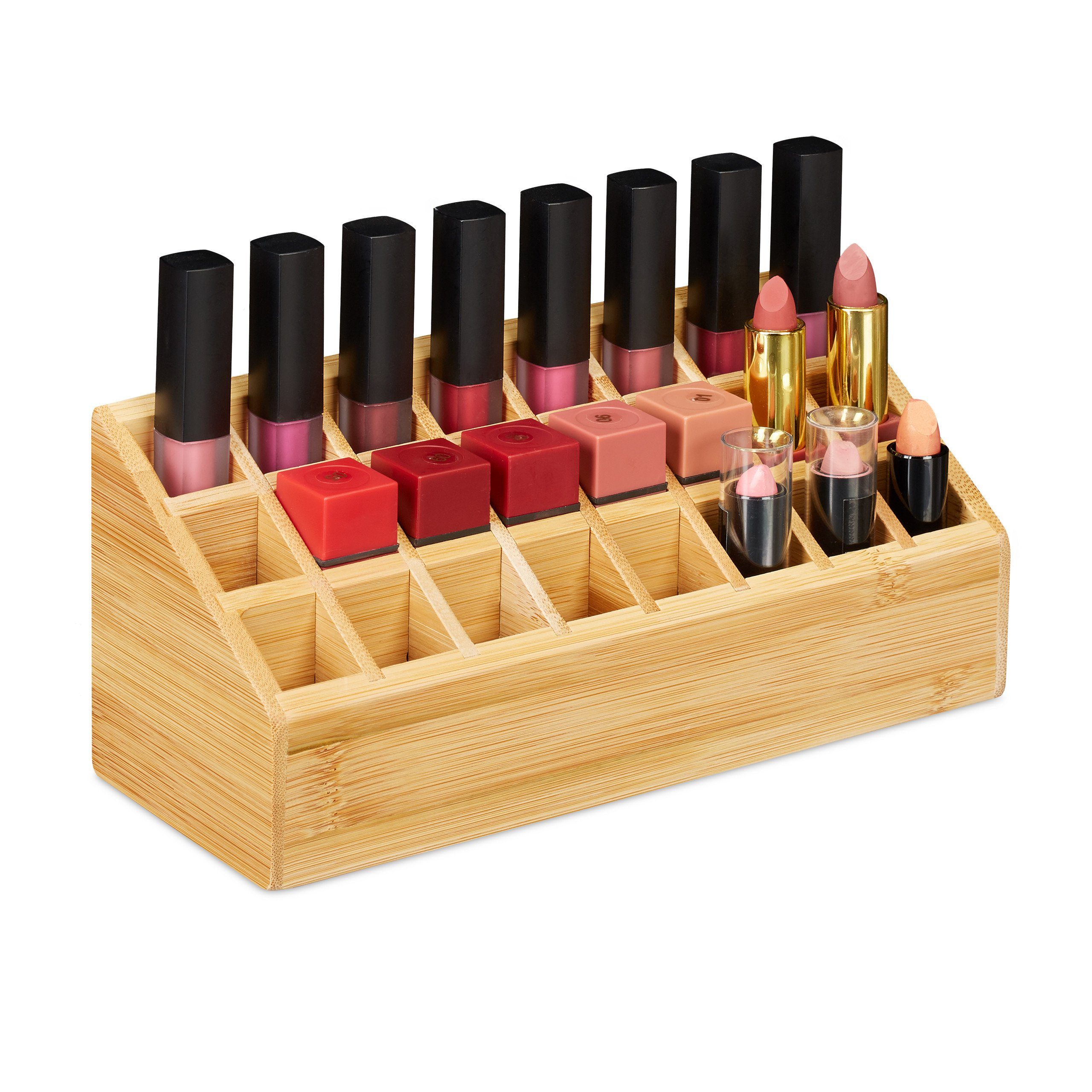 relaxdays Make-Up Organizer Lippenstifthalter 24 Fächer, 1-tlg.