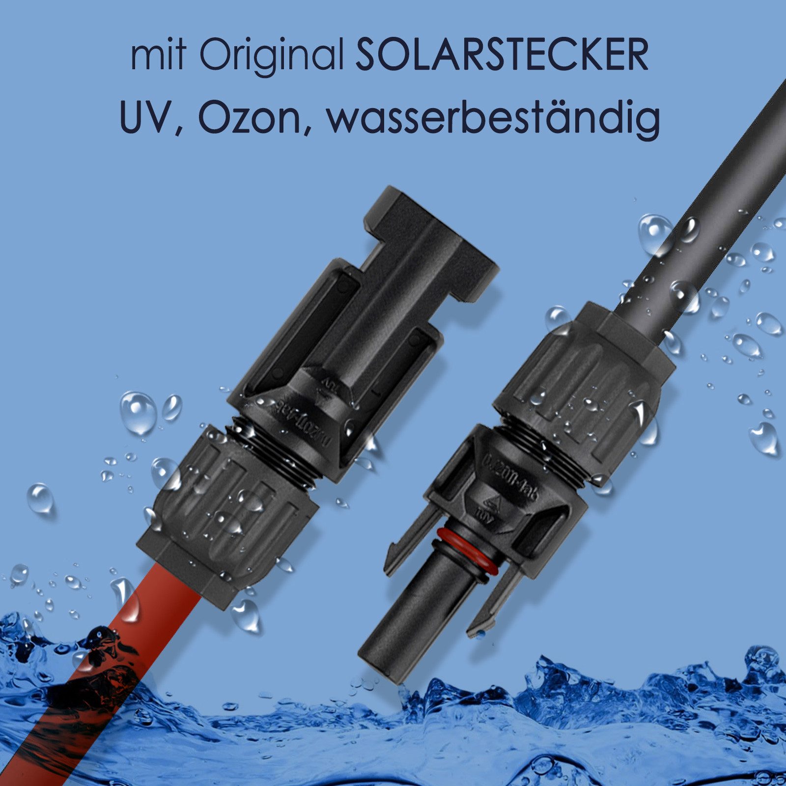enjoy solar 4mm² /6mm² mit Solarsteckern für Solarpanel und Laderegler 1-20m Solarkabel, (1500 cm), Profi Solarkabel mit Steckern und Aderendhülsen(Ladereglerss – Bild 5 von 5