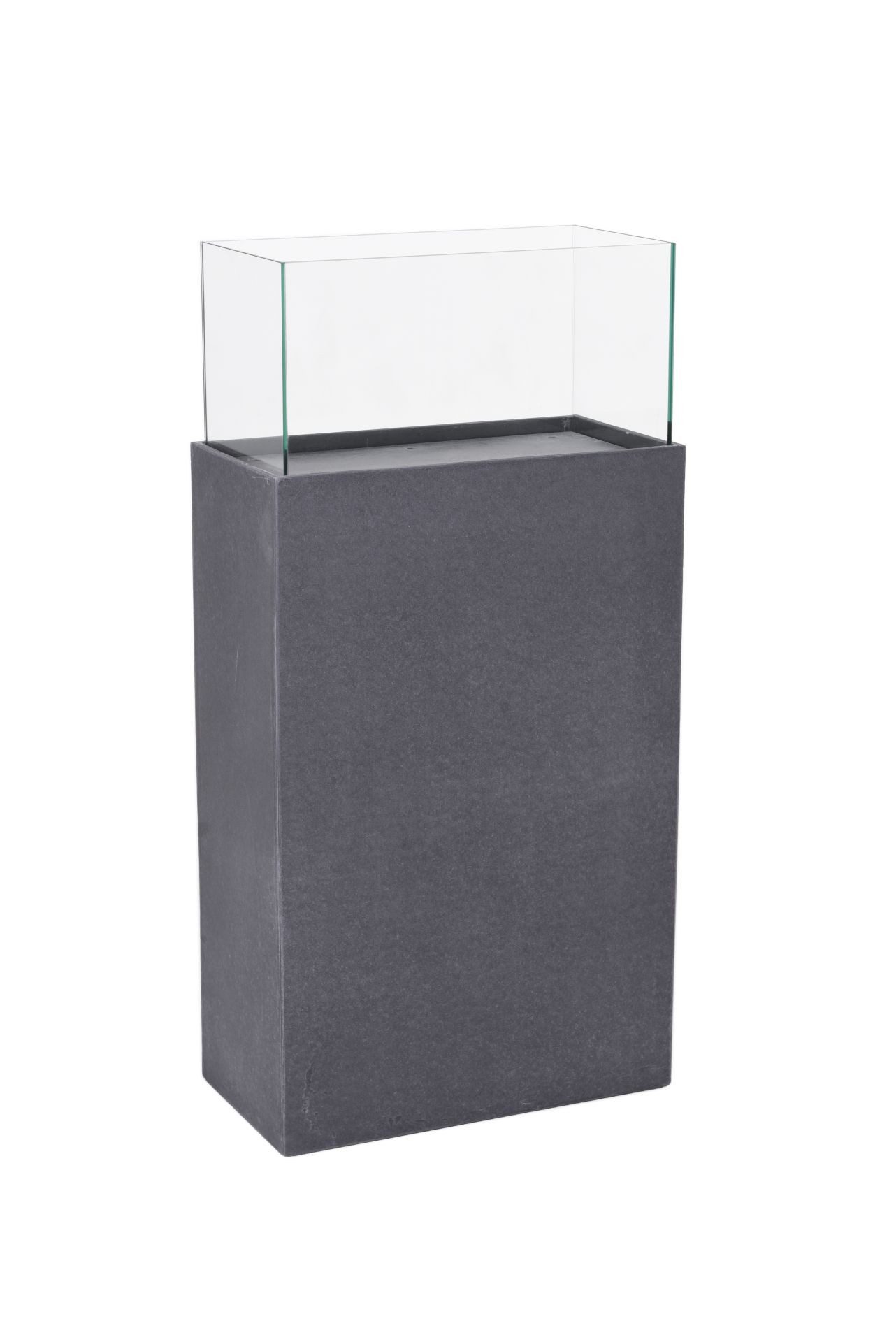 VIVANNO Bodenwindlicht Fiberzement CANDELA XL Rechteckig - Grau Matt (1 St) günstig online kaufen