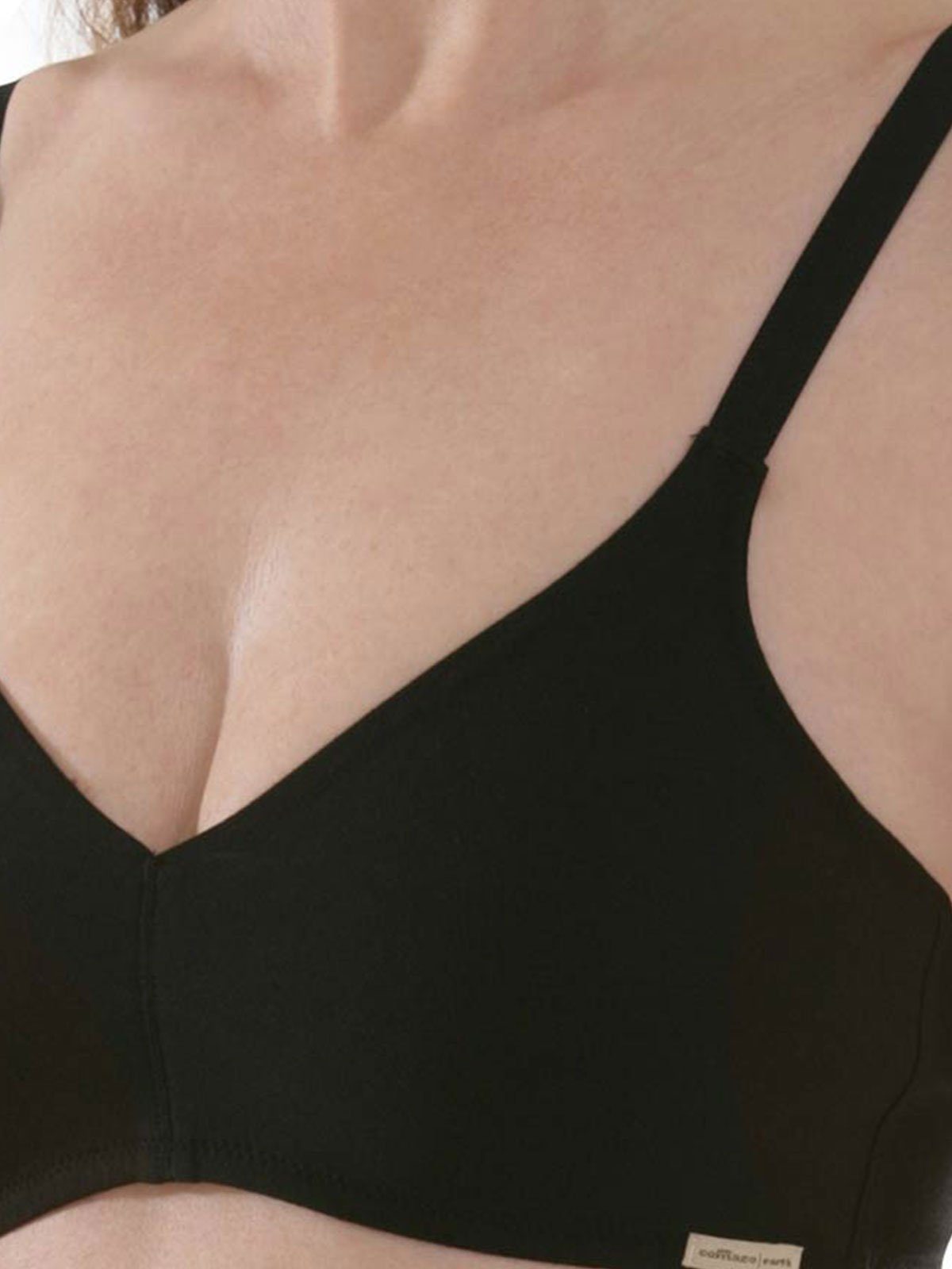 comazo Set: Bügelloser BH 2er Pack Damen Soft BH ohne Bügel 2764 (Stück, 2-tlg) Vegan