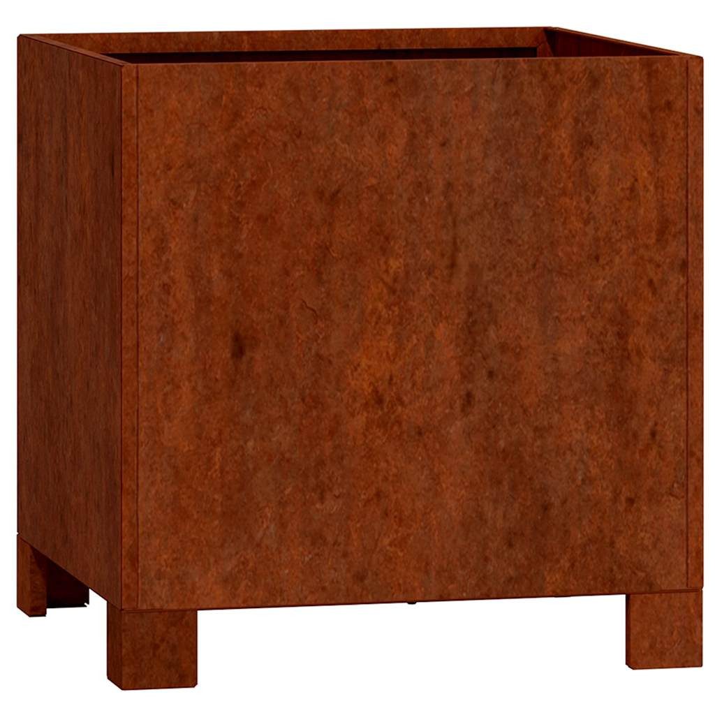 vidaXL Blumentopf Pflanzkübel mit Beinen Rostig 30x30x30 cm Cortenstahl (1 St)