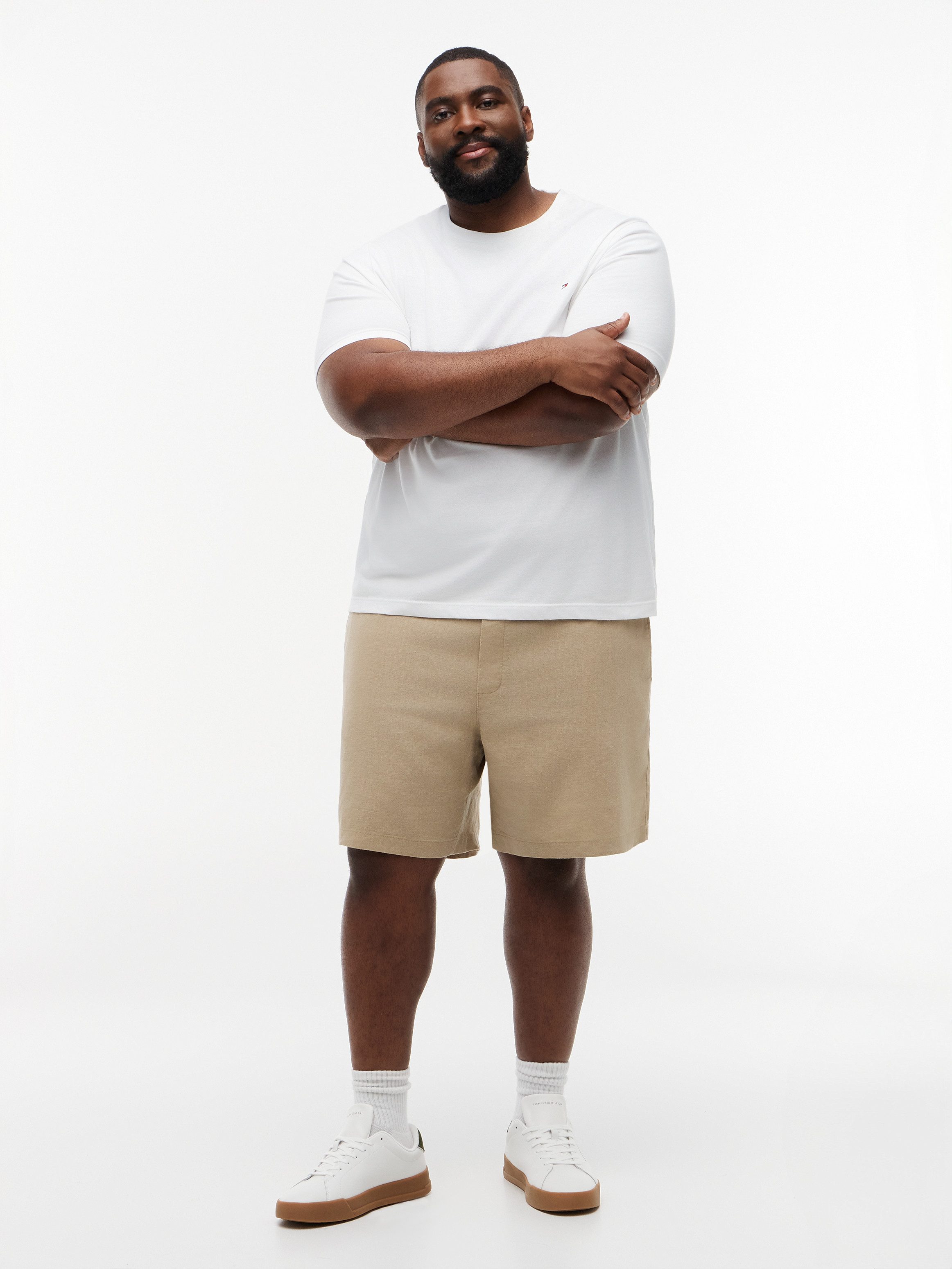 Tommy Hilfiger Big & Tall Chinoshorts BT-DOVER Große Größen, aus Leinenmix, regular fit, elastischer Bund – Bild 4 von 5