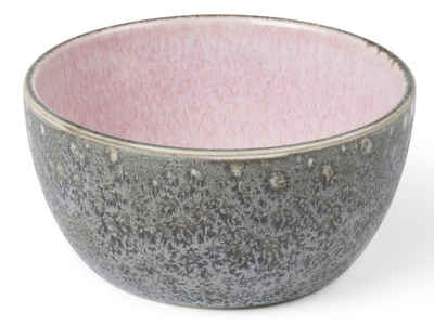 Bitz Schale Bowl matt grey / shiny light pink 10 cm, Steinzeug, (Bowl)