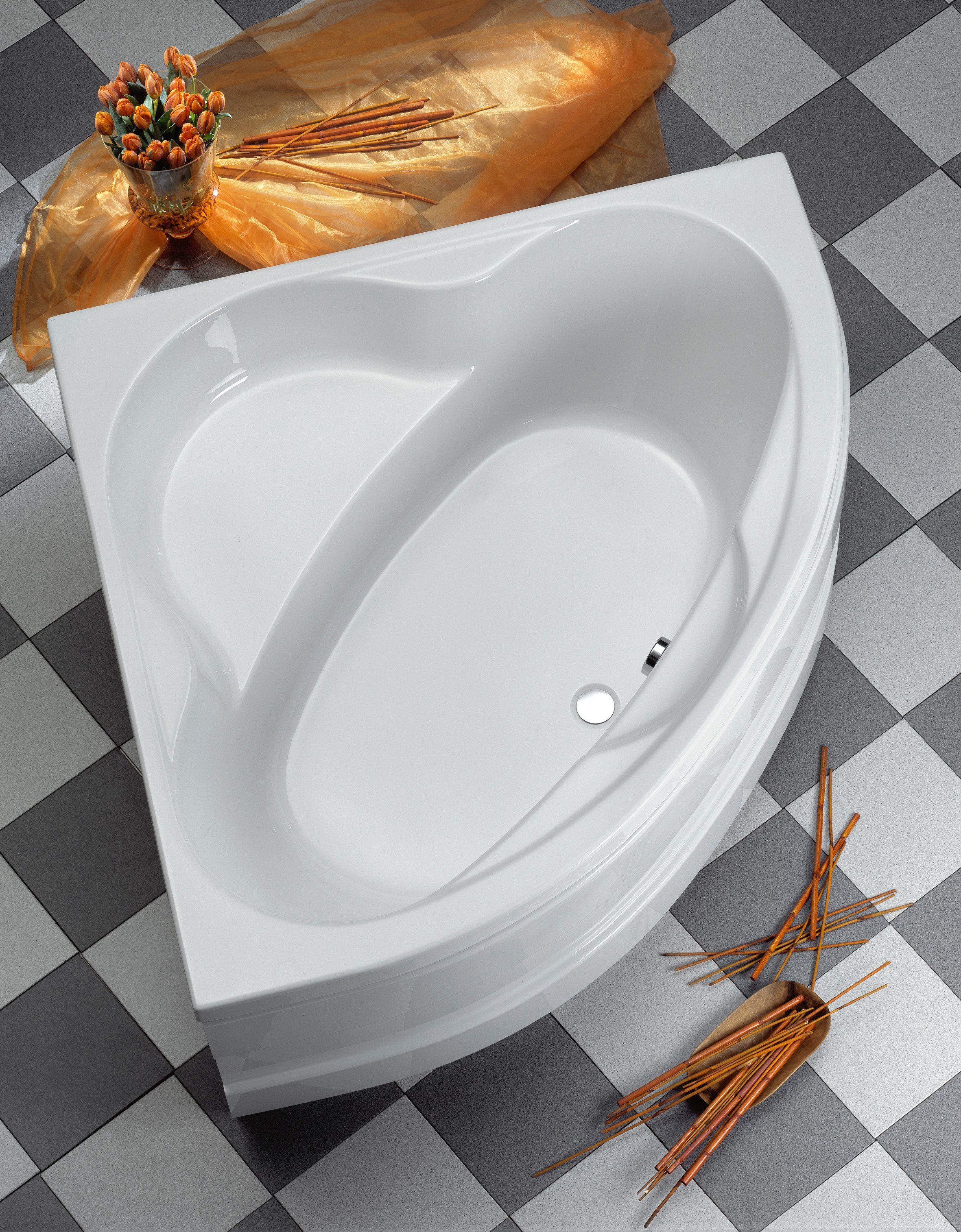 OTTOFOND Eckwanne Sara, (3-tlg), mit Fußgestell und Ablaufgarnitur günstig online kaufen