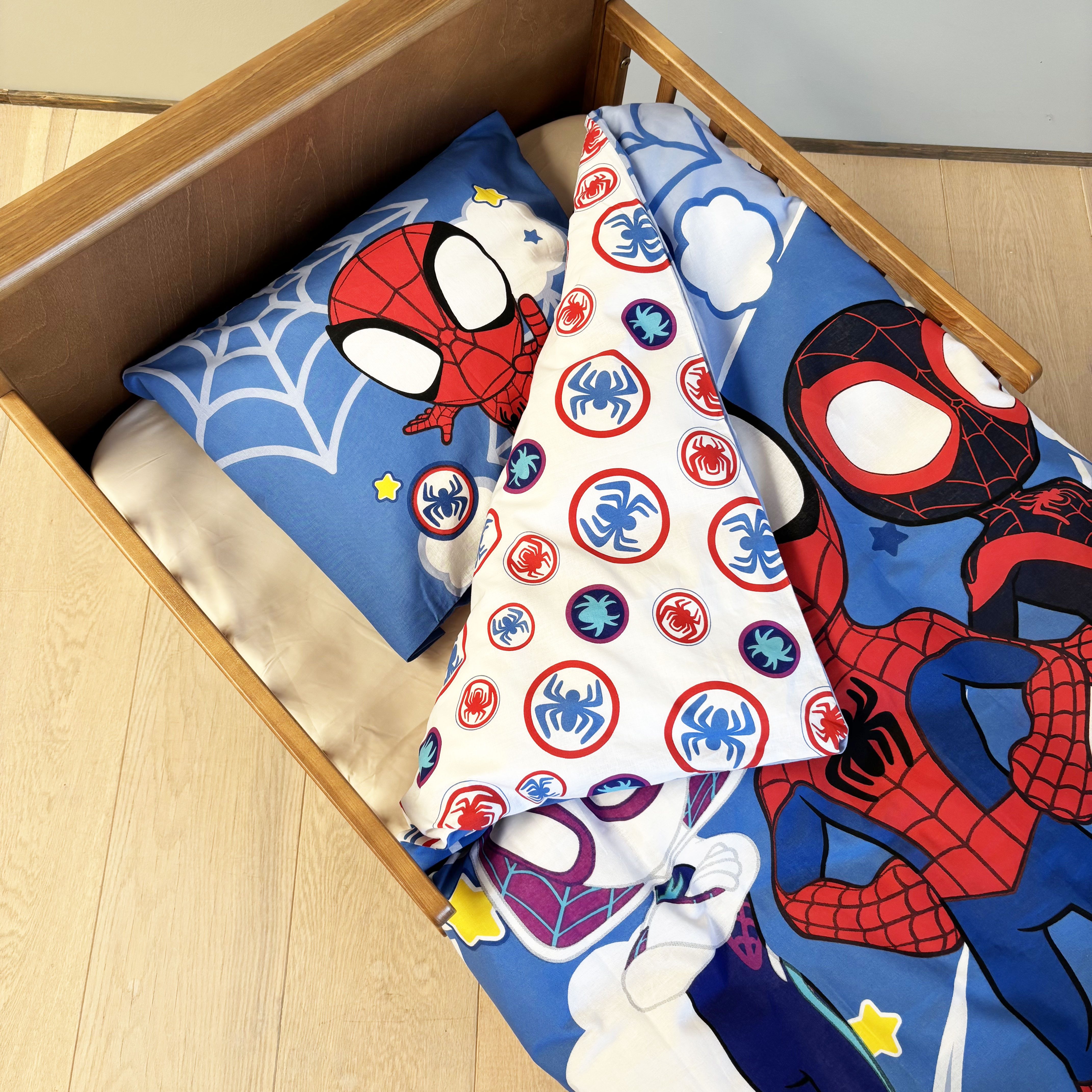 MARVEL Kinderbettwäsche Marvel Spidey Amazing Friends Kinderbettwäsche Ghost-Spider 100x135 cm, Renforcé, 2 teilig