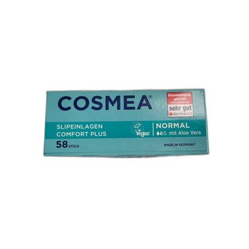 COSMEA Slip-Einlage Cosmea Slipeinlagen Comfort Plus Normal mit Aloe Vera Damenbinden 58