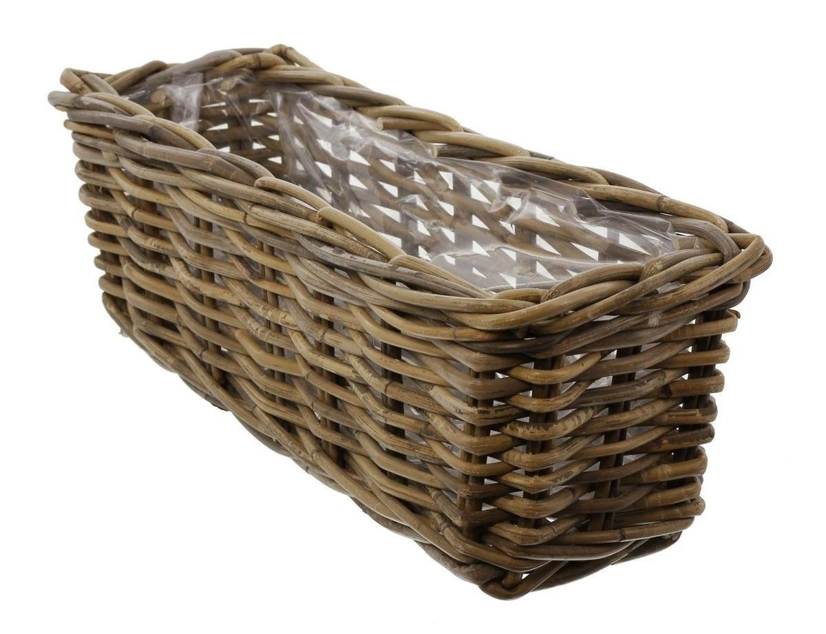 Home-trends24.de Balkonkasten Blumenkasten Pflanzkasten Rattan klein Deko B günstig online kaufen