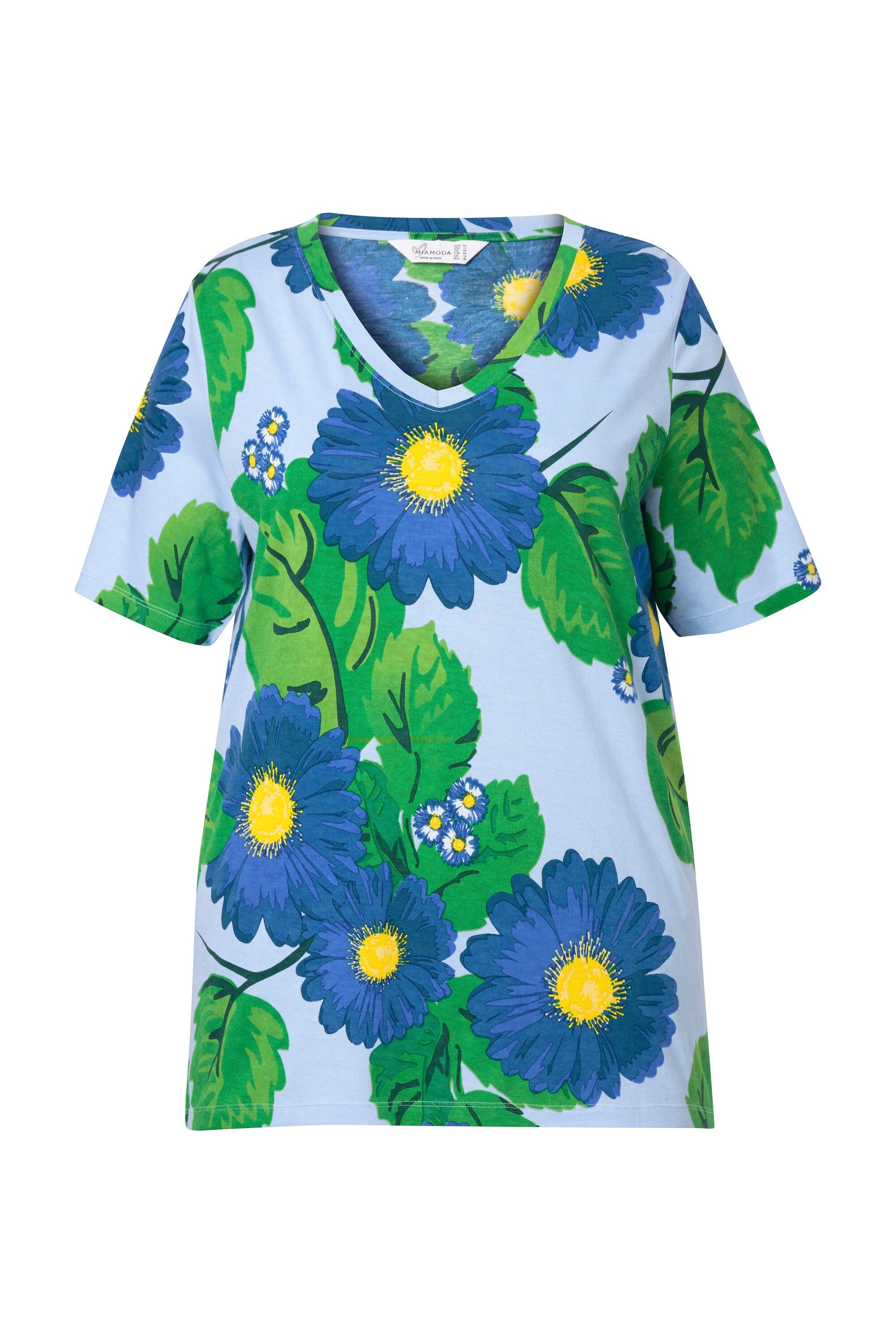 MIAMODA T-Shirt T-Shirt A-Linie Blumenmuster günstig online kaufen