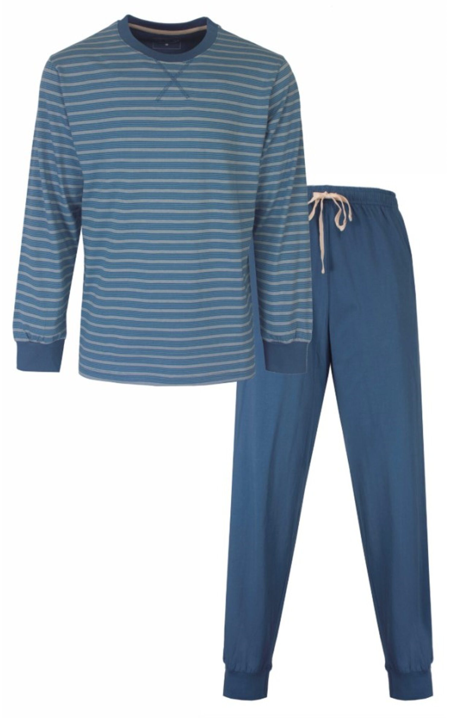 M.E.Q. Schlafanzug Herren Pyjama lang mit günstig online kaufen