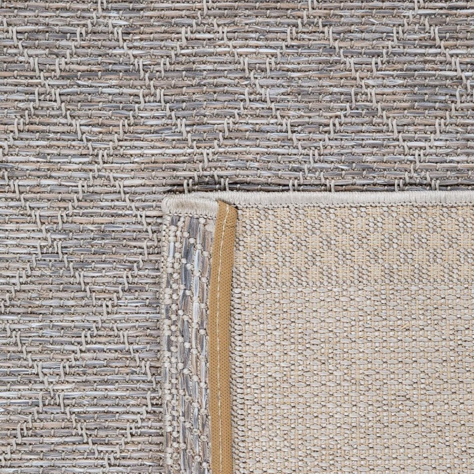 Teppich Vancouver 163, Paco Home, rechteckig, Höhe: 4 mm, Flachgewebe, Rauten  Muster, meliert, Bordüre, Outdoor geeignet