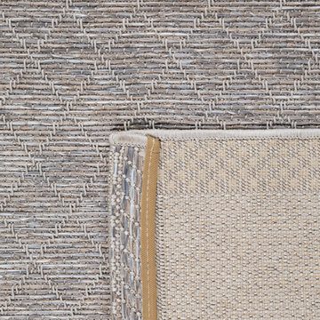 Teppich Vancouver 163, Paco Home, rechteckig, Höhe: 4 mm, Flachgewebe, Rauten Muster, meliert, Bordüre, Outdoor geeignet