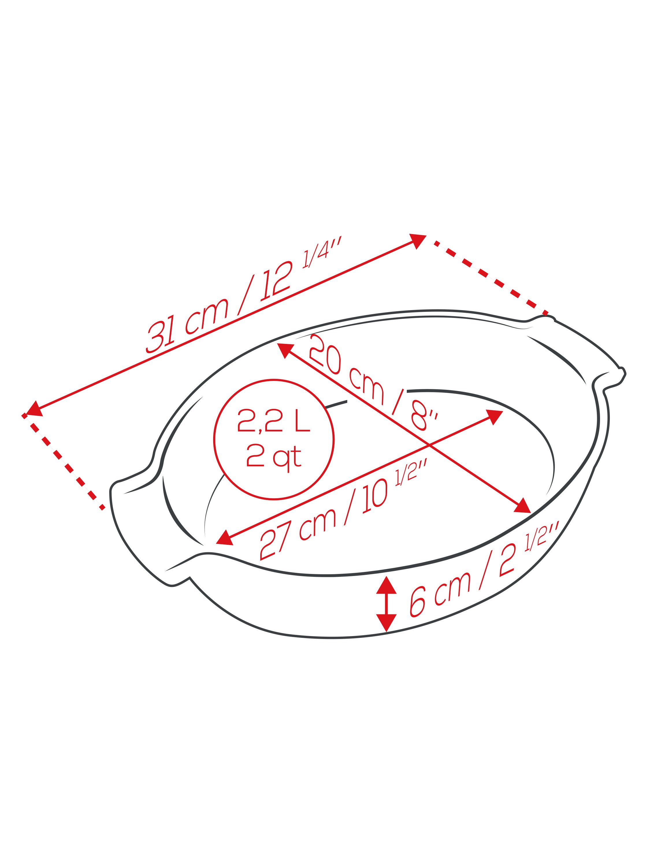 PEUGEOT Auflaufform APPOLIA Keramik 31cm Oval Schiefergrau Spülmaschin, Keramik, Keramik