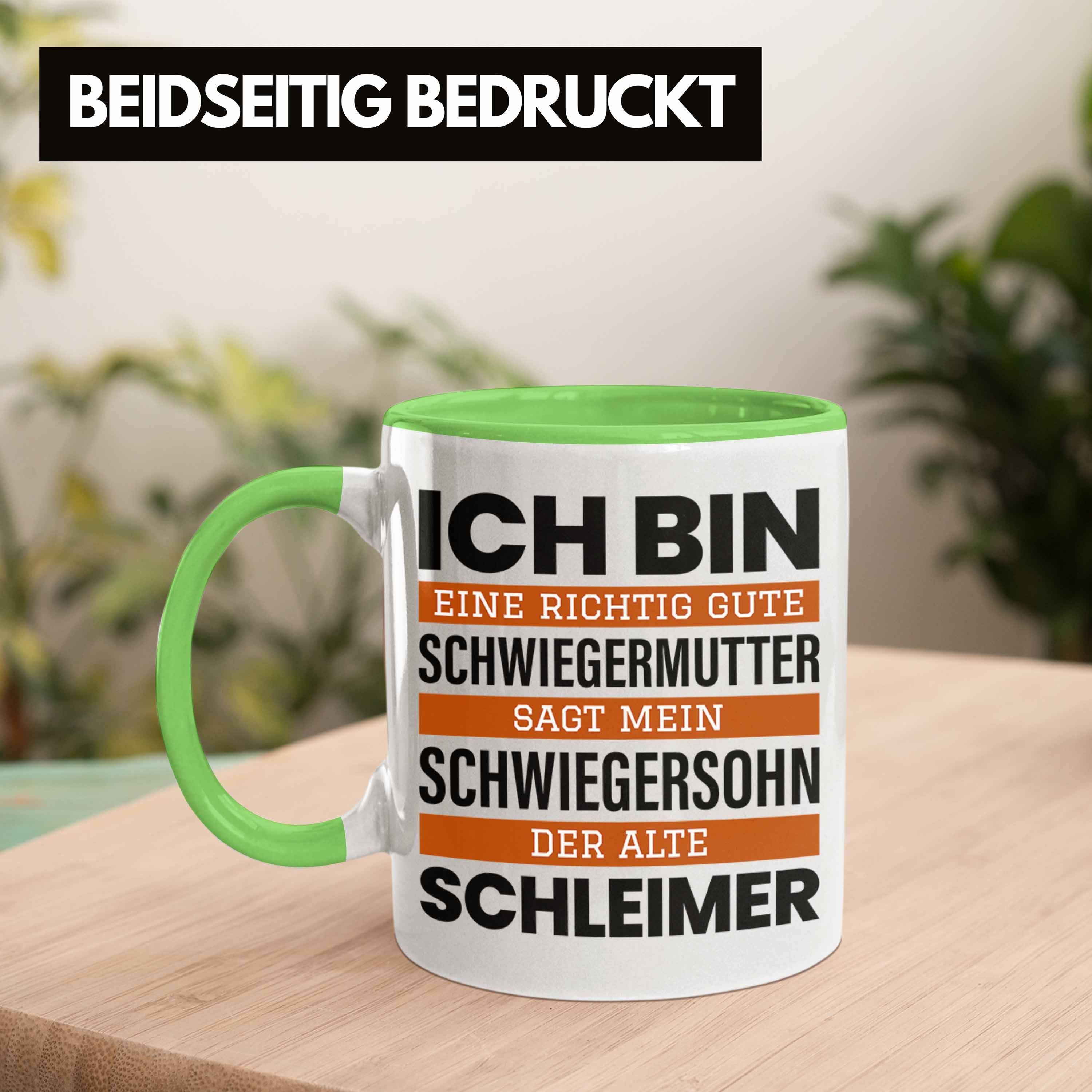 Geschenke für Geburtstag Trendation Spruch Tasse Lustiger Schwiegermama Grün Schwiegermutter