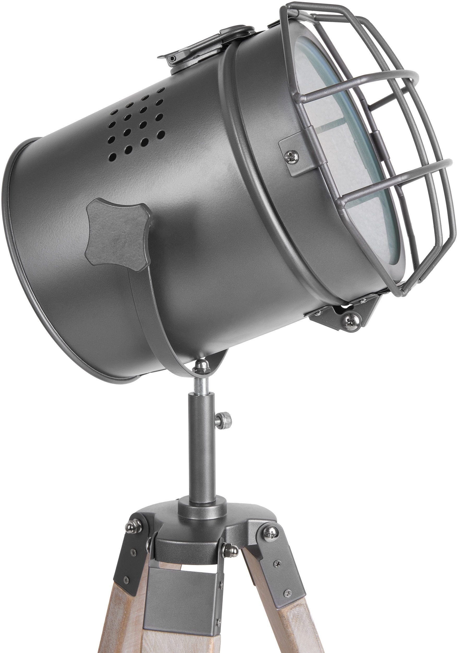 BRUBAKER Stehlampe Industrial Design Scheinwerfer Lampe, Ohne Leuchtmittel, günstig online kaufen