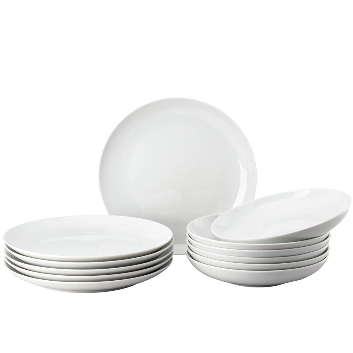 Thomas Porzellan Tafelservice Cucina Bianca Weiß, 6 Personen, Porzellan, 12-tlg.