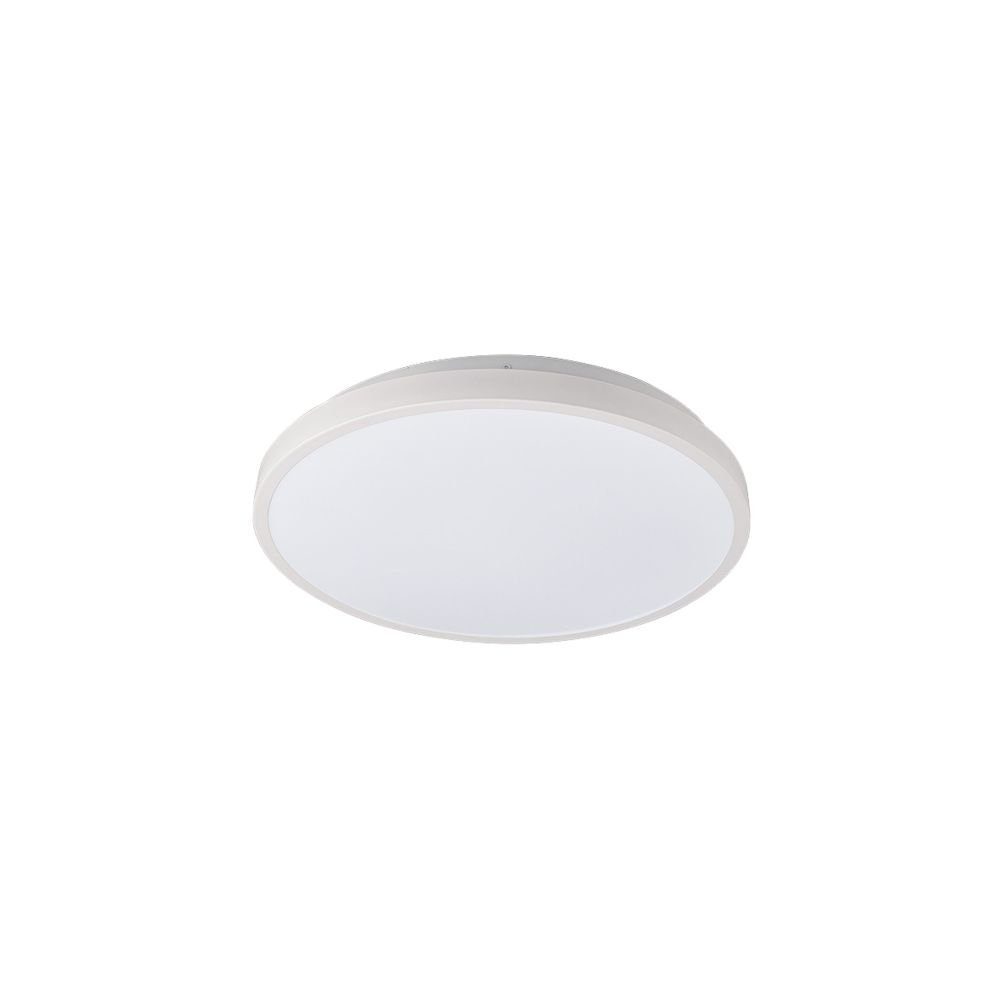 Licht-Erlebnisse Deckenleuchte LUKE, LED fest integriert, Neutralweiß, Flache Deckenlampe LED Weiß Ø38,5cm 2000lm