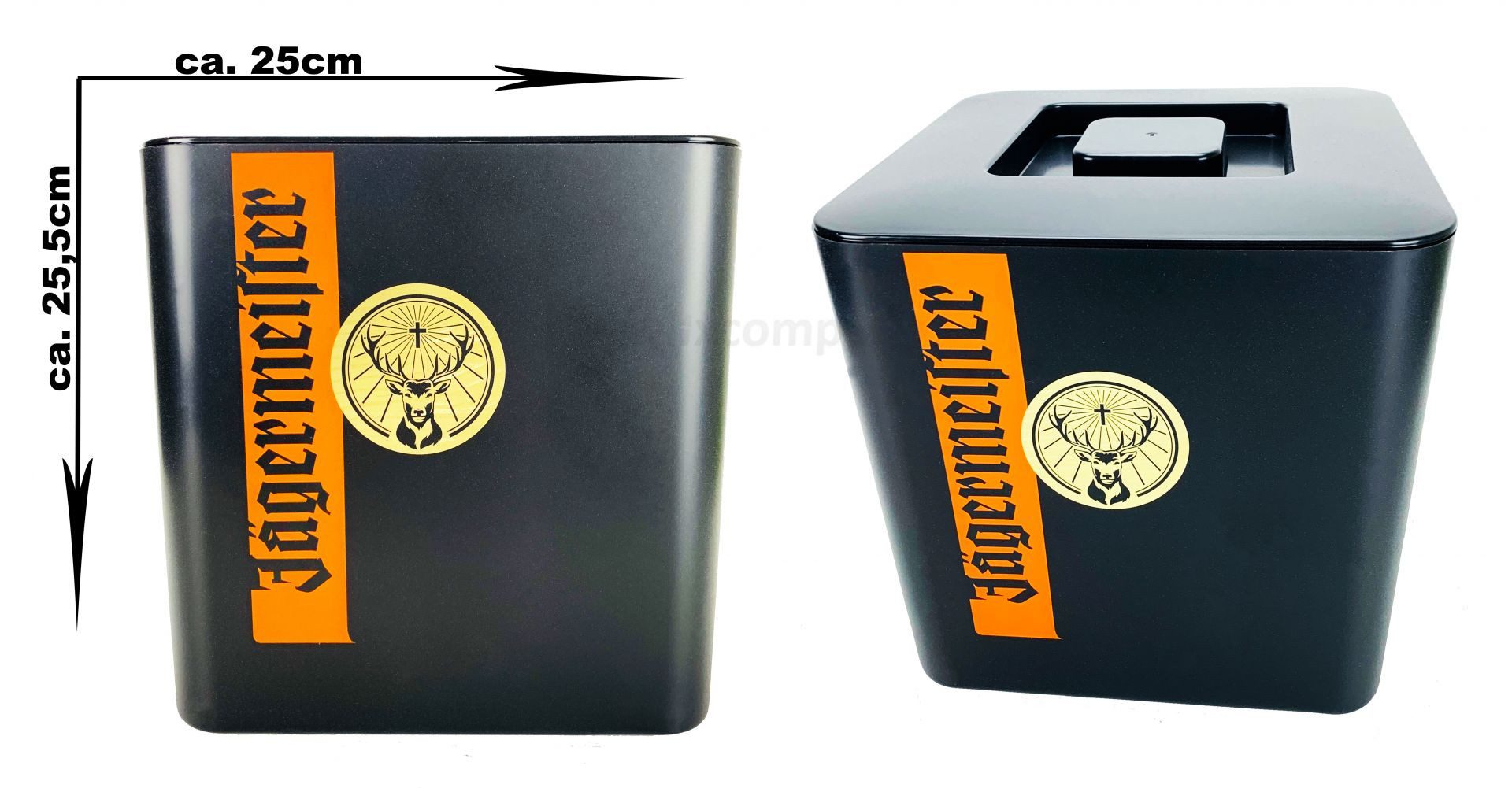 Jägermeister Outdoor-Flaschenkühler Kühler Eiskühler Getränkekühler schwarz - ca. 25x25,5cm