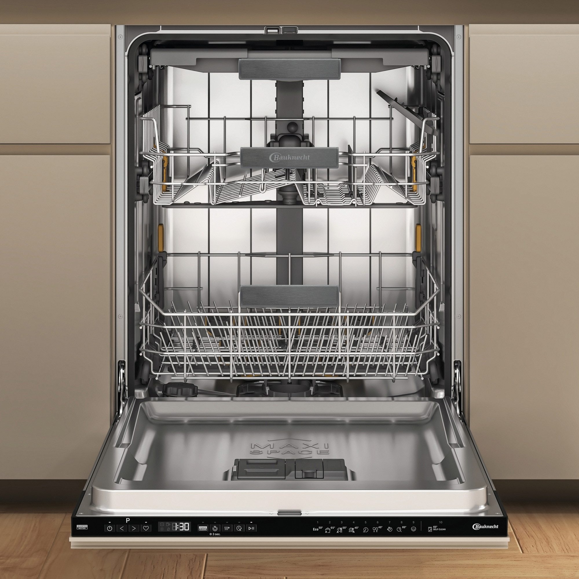 BAUKNECHT vollintegrierbarer Geschirrspüler BK7IPA15BM6L0, 15 Maßgedecke, Besteckschublade, PowerClean Pro, Maxi Space