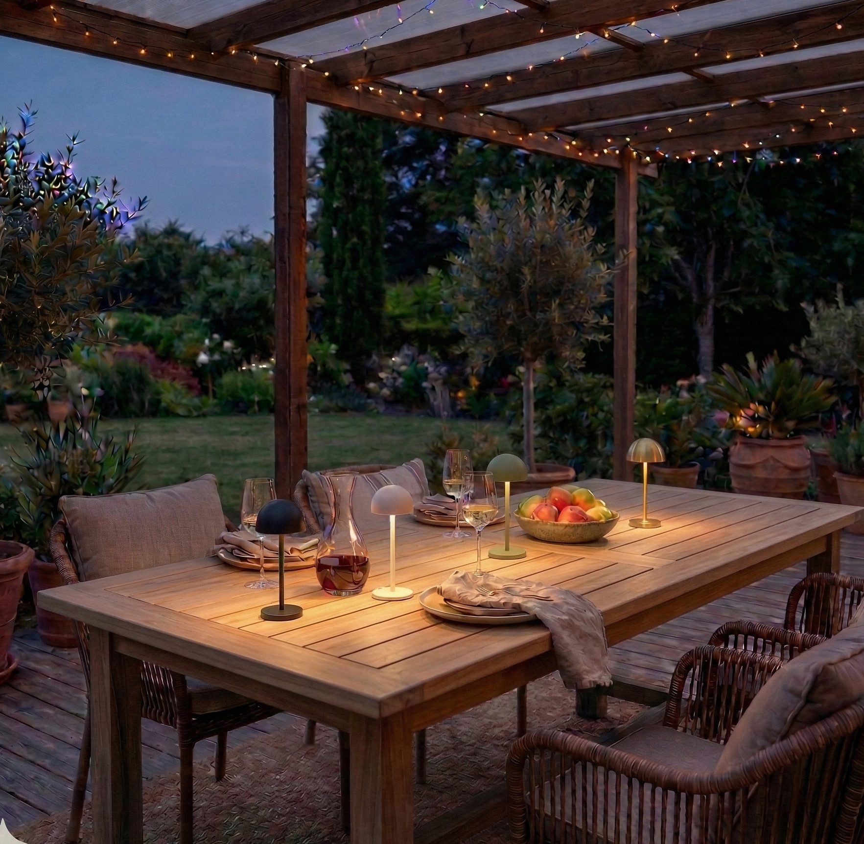 Coen Bakker Deco BV LED Außen-Tischleuchte Touch Tischlampe dimmbar mit Akku, In-/Outdoor, Touch-Funktion, LED fest verbaut, Kaltweiß, Warmweiß, Tageslichtweiß – Bild 5 von 5