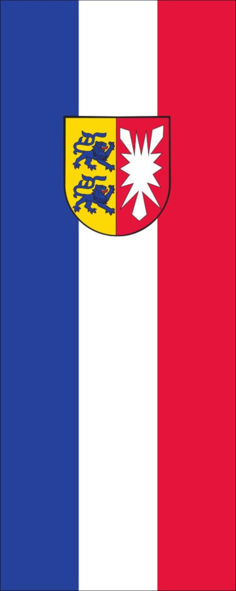 flaggenmeer Flagge Flagge Schleswig-Holstein mit Wappen 110 g/m² Hochformat