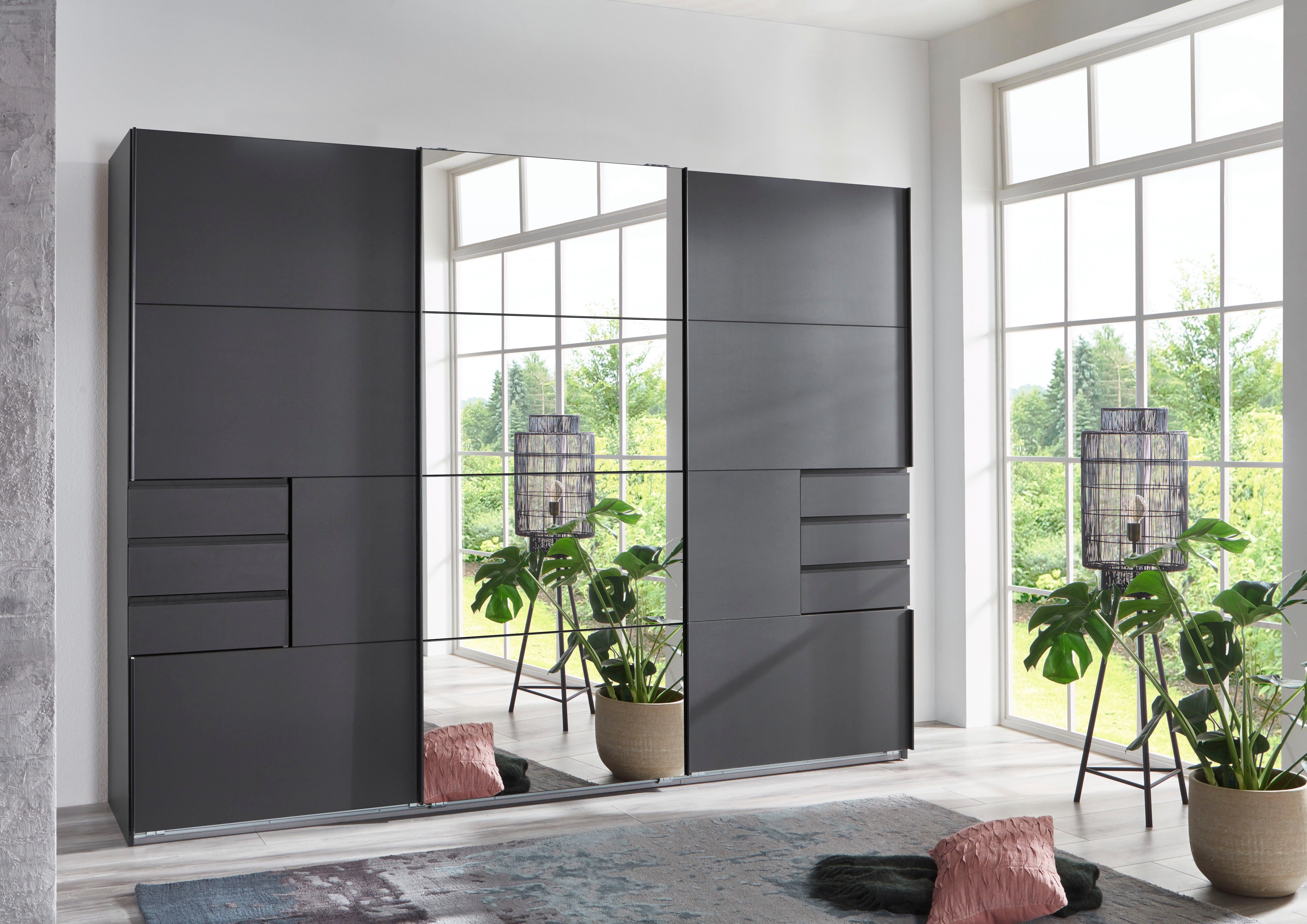Wimex Schwebetürenschrank Saigon mit Spiegeltür, 3 Türen, 270cm breit – Bild 2 von 5